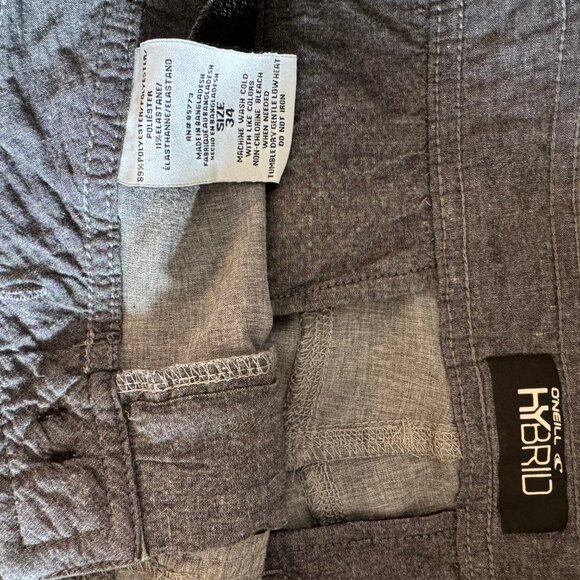 Grey O'Neill Polyester Shorts, Men's 34 - Picture 3 of 3